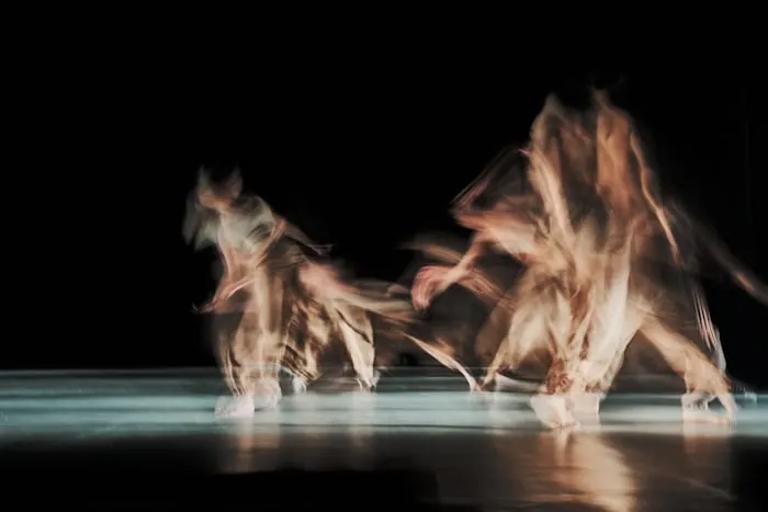 Dancers in motion blur