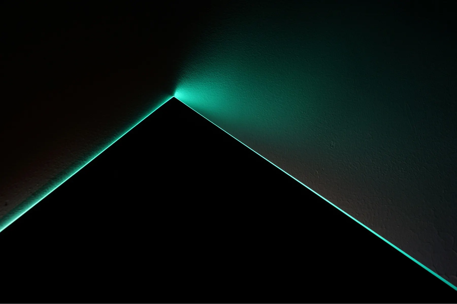 Abstract teal triangle